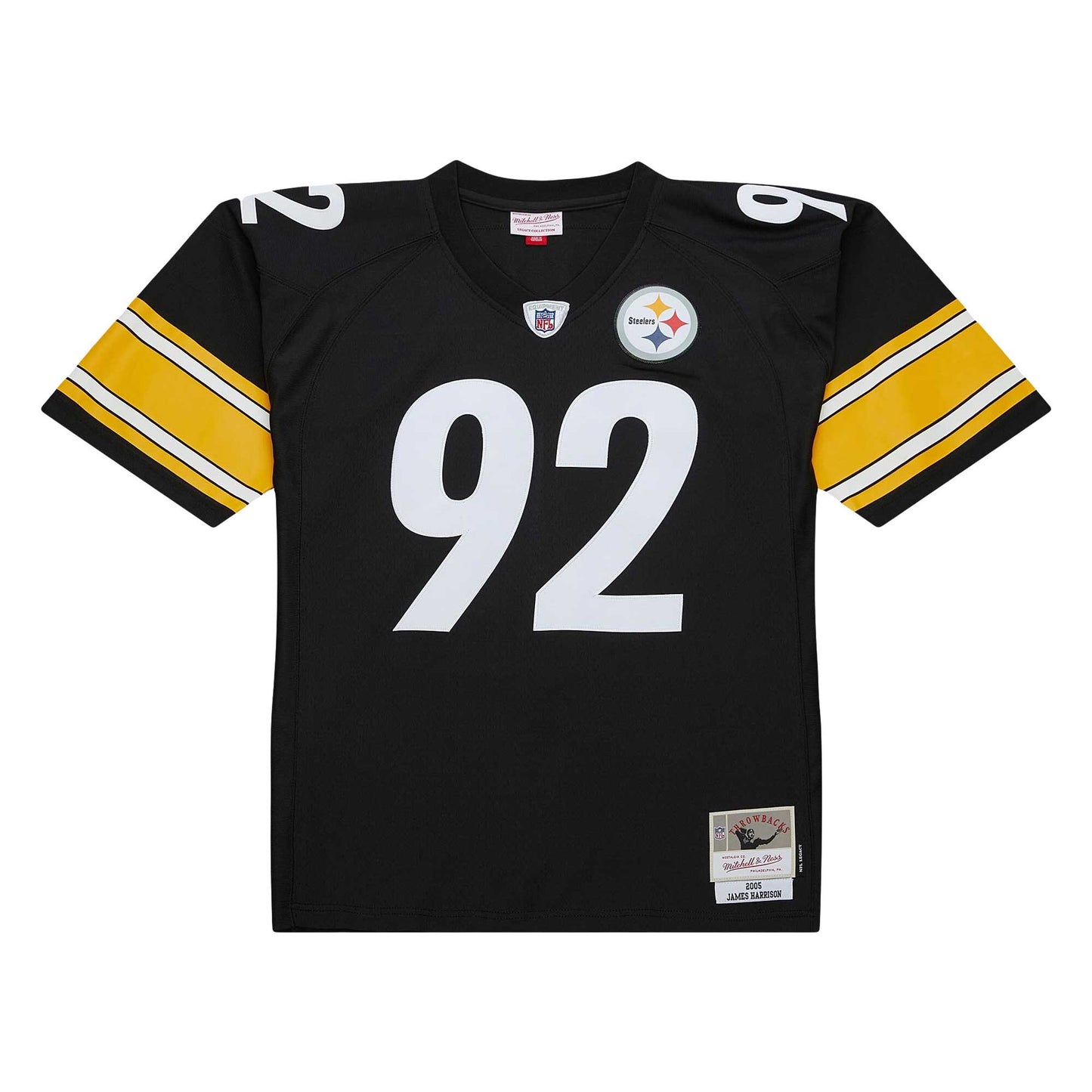 Men's James Harrison Pittsburgh Steelers Mitchell & Ness Black 2005 Legacy Replica Jersey