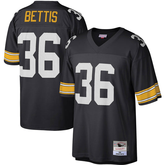 Mens Pittsburgh Steelers Jerome Bettis Mitchell & Ness Black Retired Player Vintage Replica Jersey