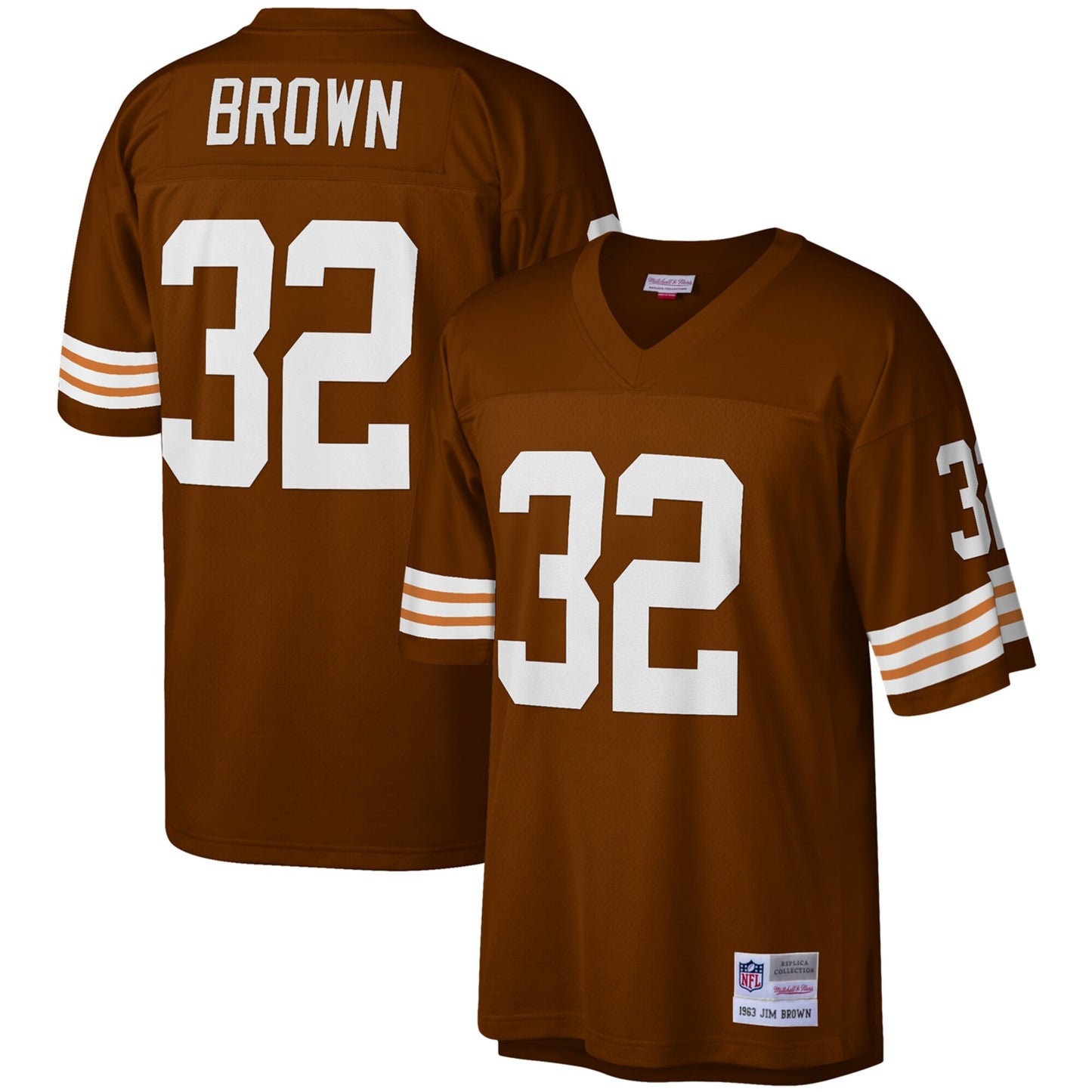 Men's Cleveland Browns Jim Brown Mitchell & Ness Brown Legacy Player Replica Jersey