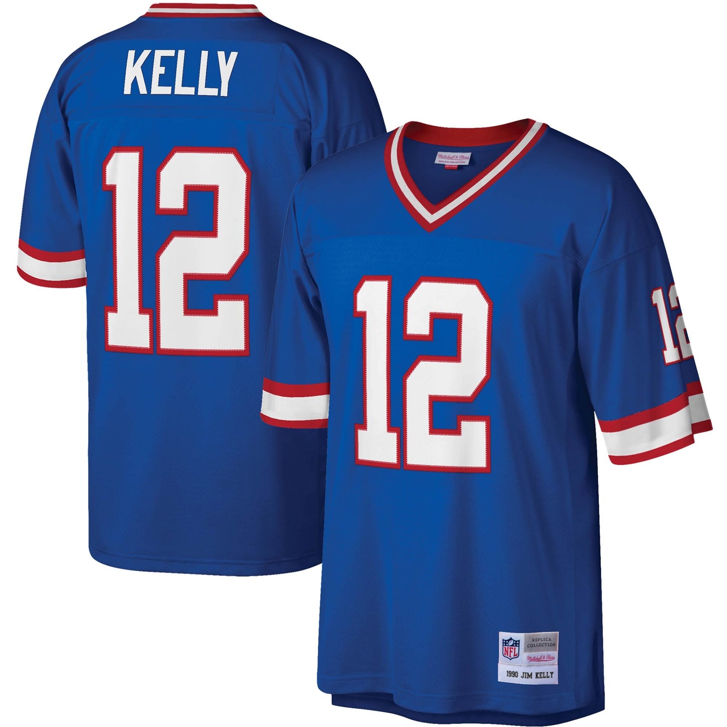 Men's Jim Kelly Buffalo Bills Mitchell & Ness Royal Legacy Replica Jersey