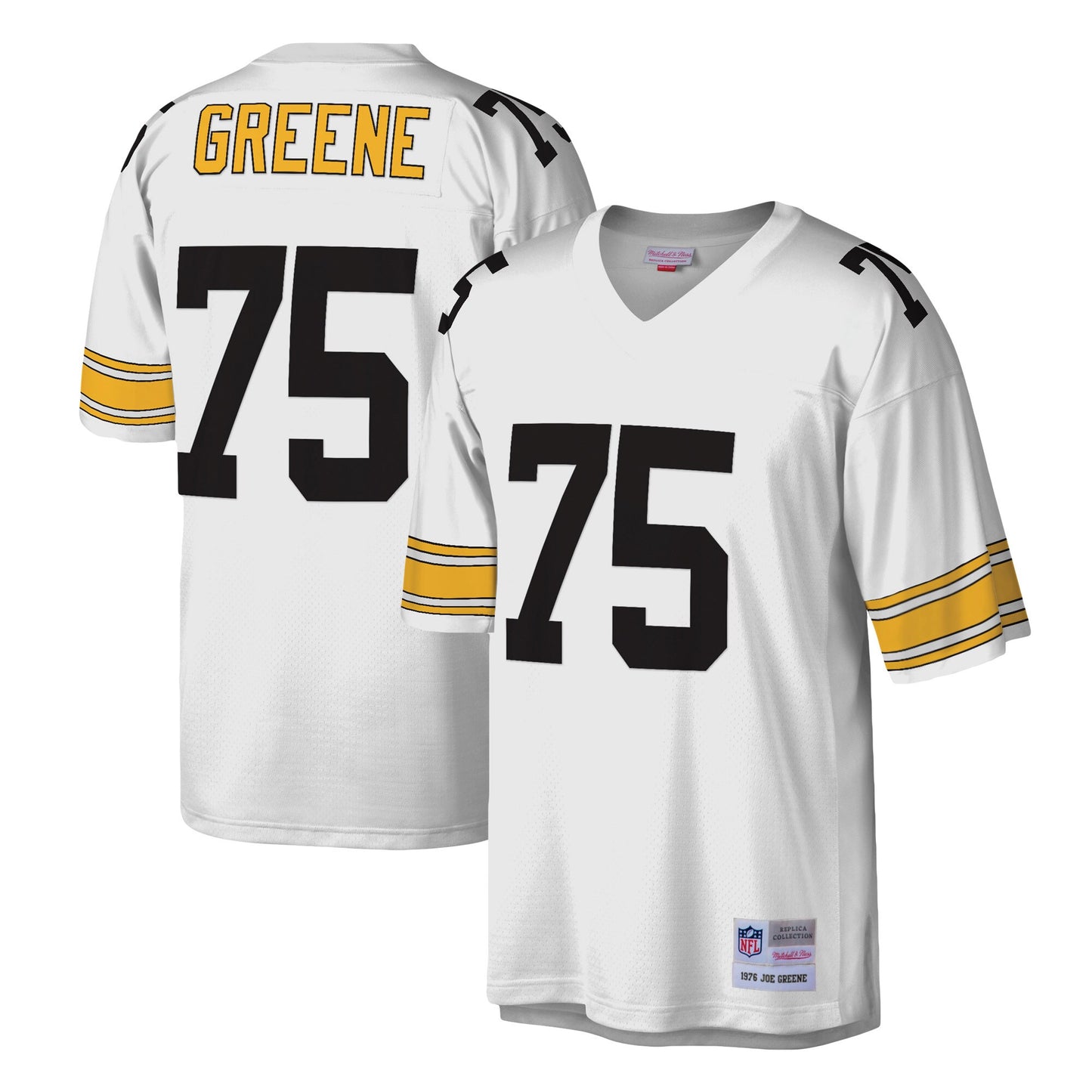 Mens Pittsburgh Steelers Joe Greene Mitchell & Ness White Legacy Replica Jersey