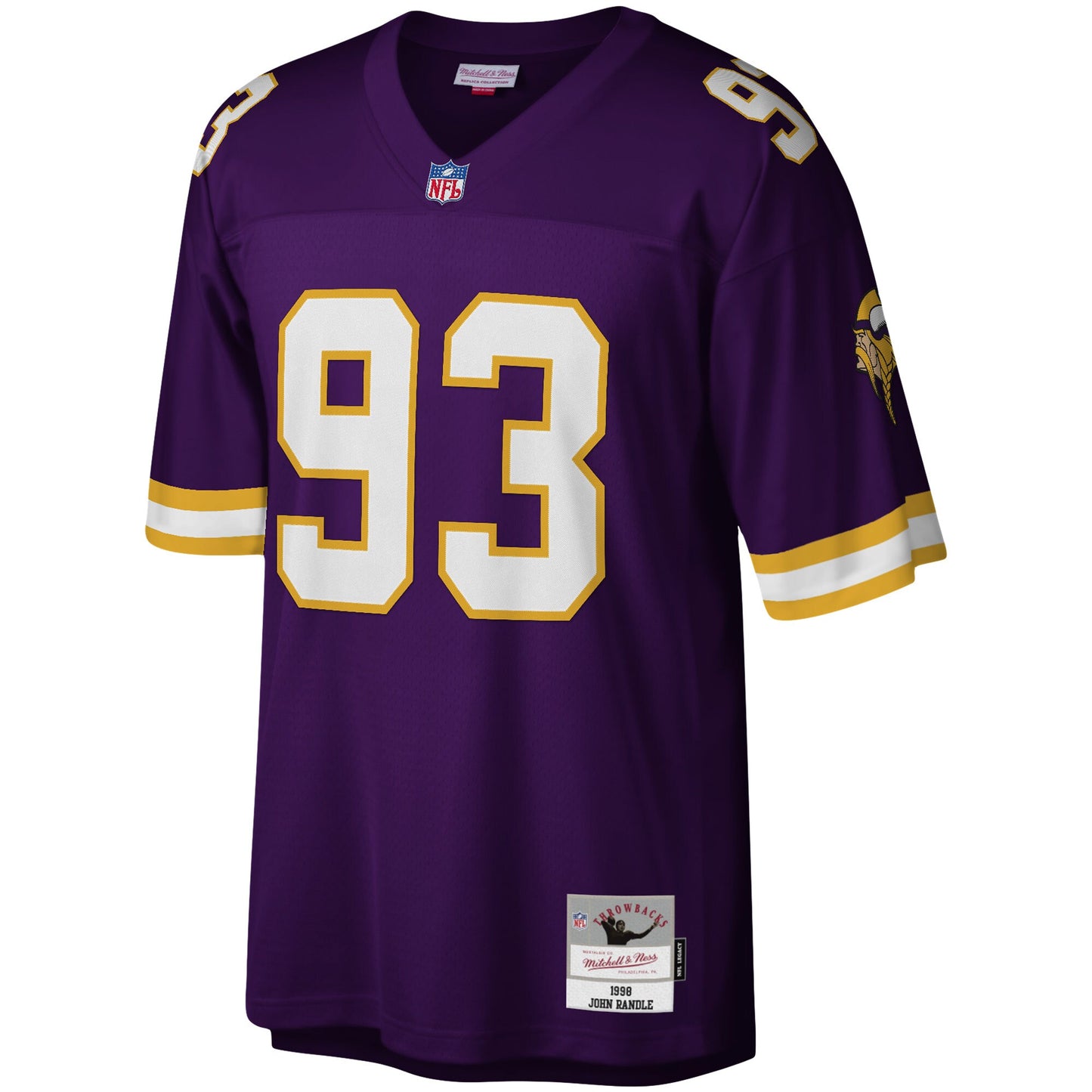 Men's Minnesota Vikings John Randle Mitchell & Ness Purple 1998 Legacy Replica Jersey