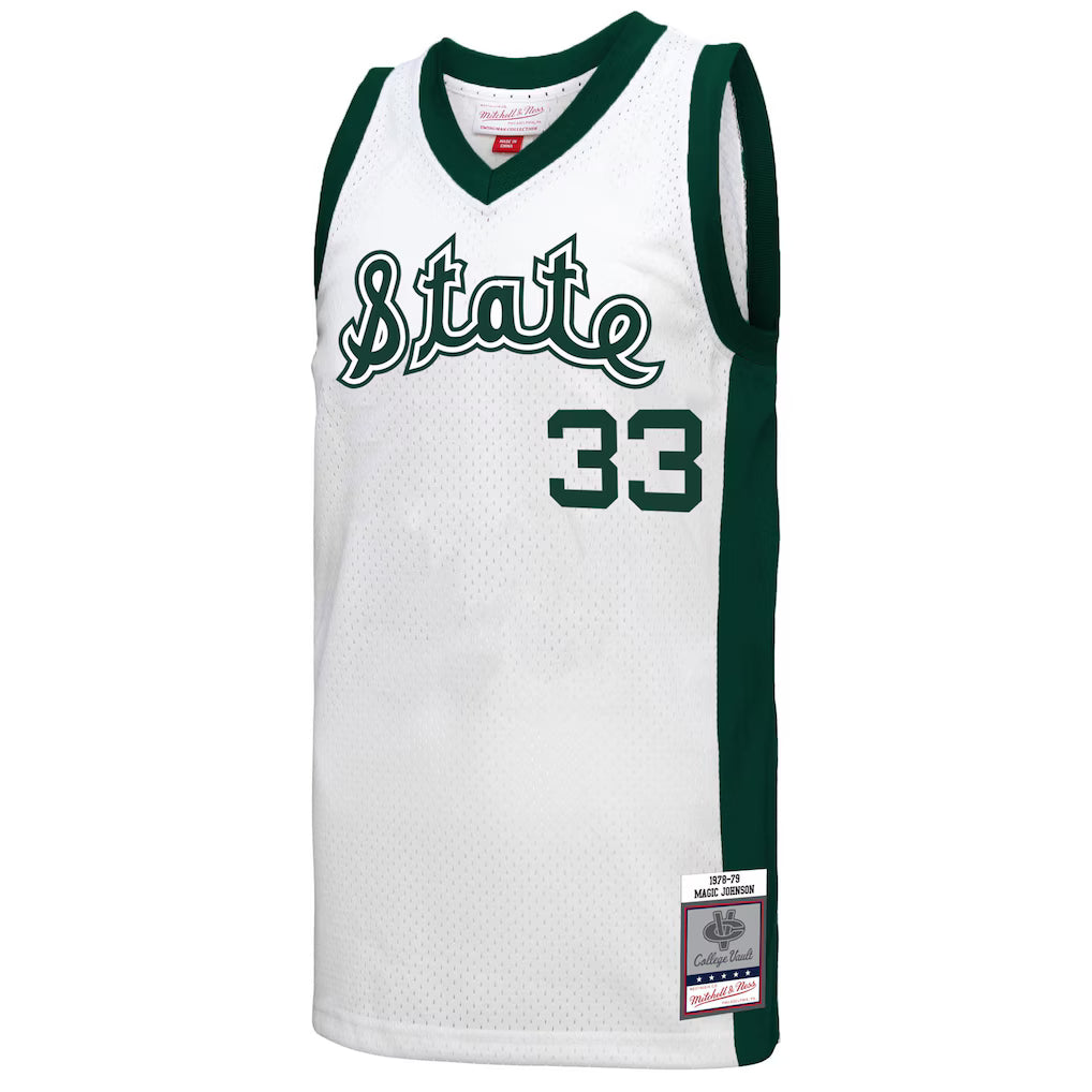 Magic Johnson Michigan State Spartans Mitchell & Ness 1978 Swingman Throwback Jersey - White