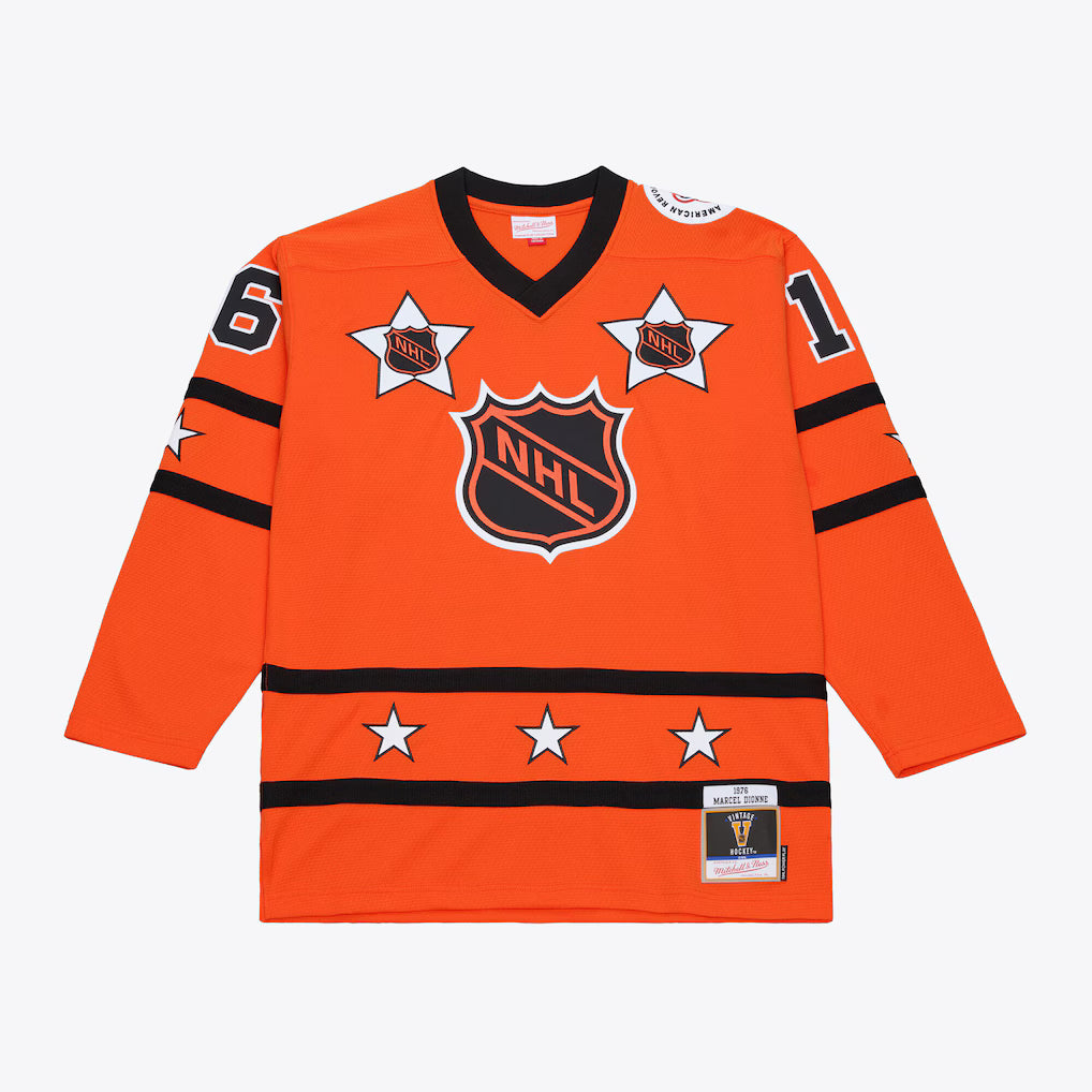 Men's Marcel Dionne Mitchell & Ness 1976 NHL All-Star Game Power Play Jersey - Orange