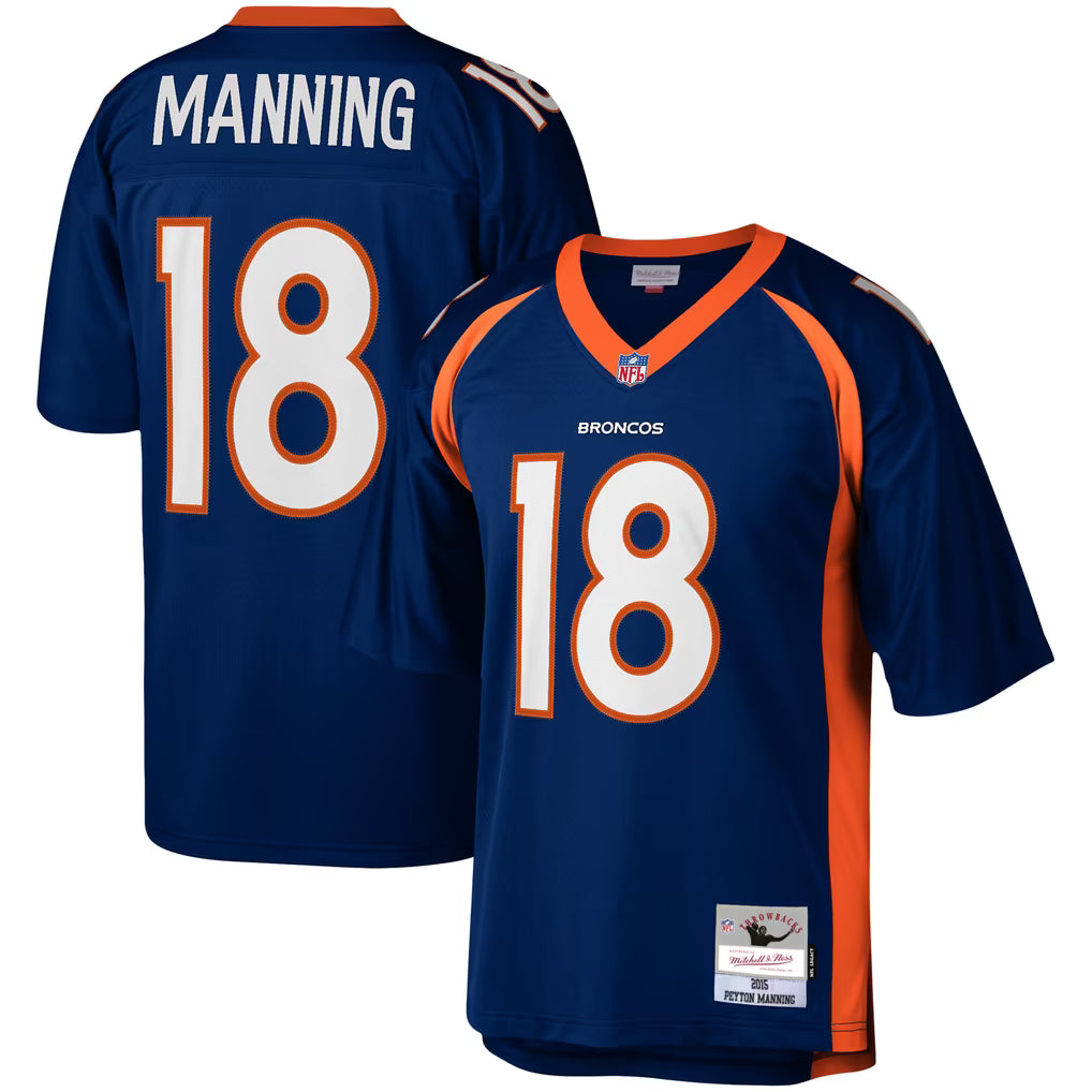 Mens Denver Broncos Peyton Manning Mitchell & Ness Navy 2015 Legacy Replica Jersey