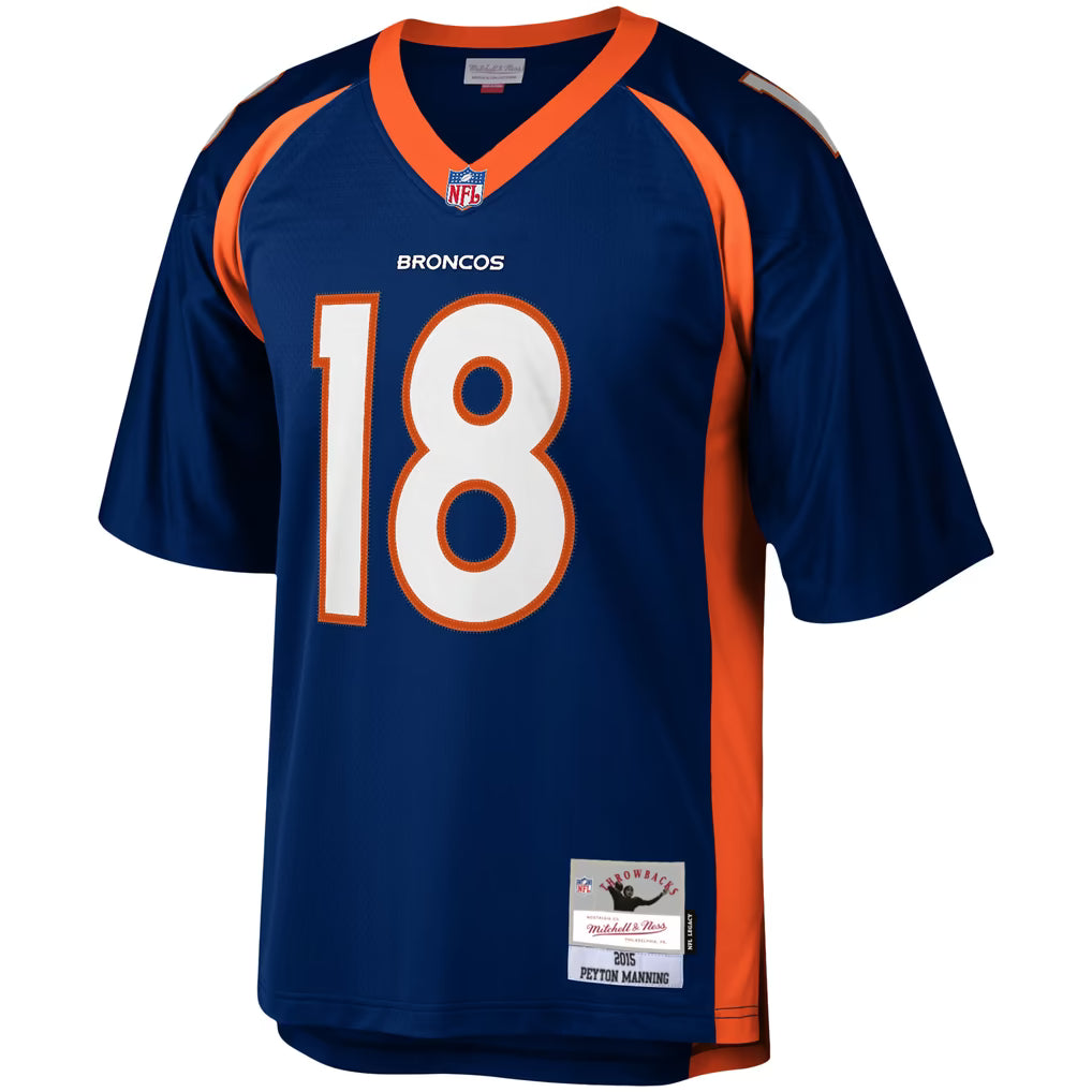 Mens Denver Broncos Peyton Manning Mitchell & Ness Navy 2015 Legacy Replica Jersey