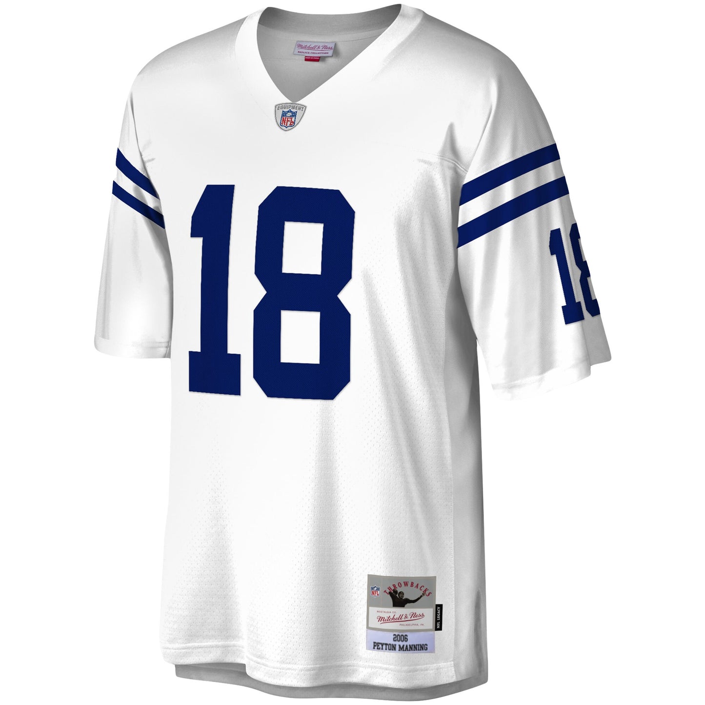 Men's Peyton Manning Indianapolis Colts White Mitchell & Ness Legacy Replica Jersey