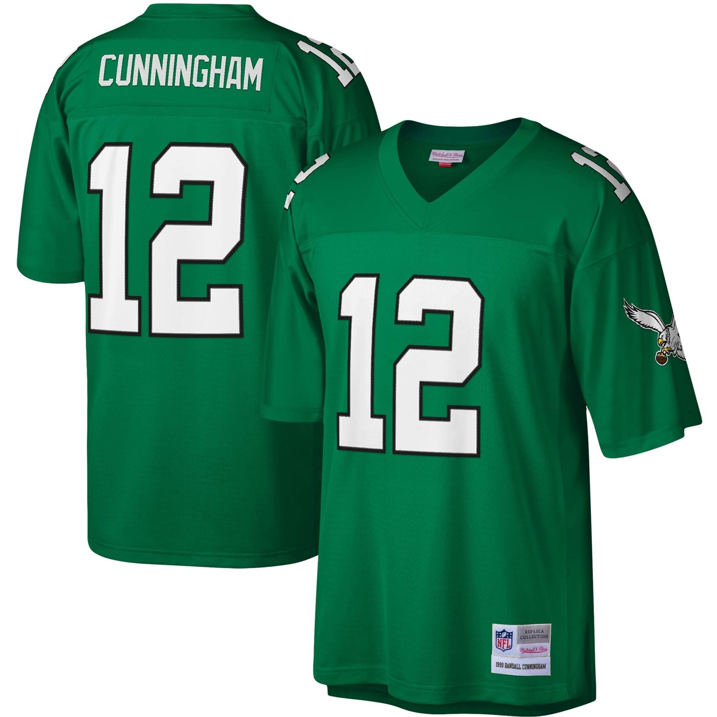 Men's Randall Cunningham Philadelphia Eagles 1990 Kelly Green Mitchell & Ness Legacy Replica Jersey