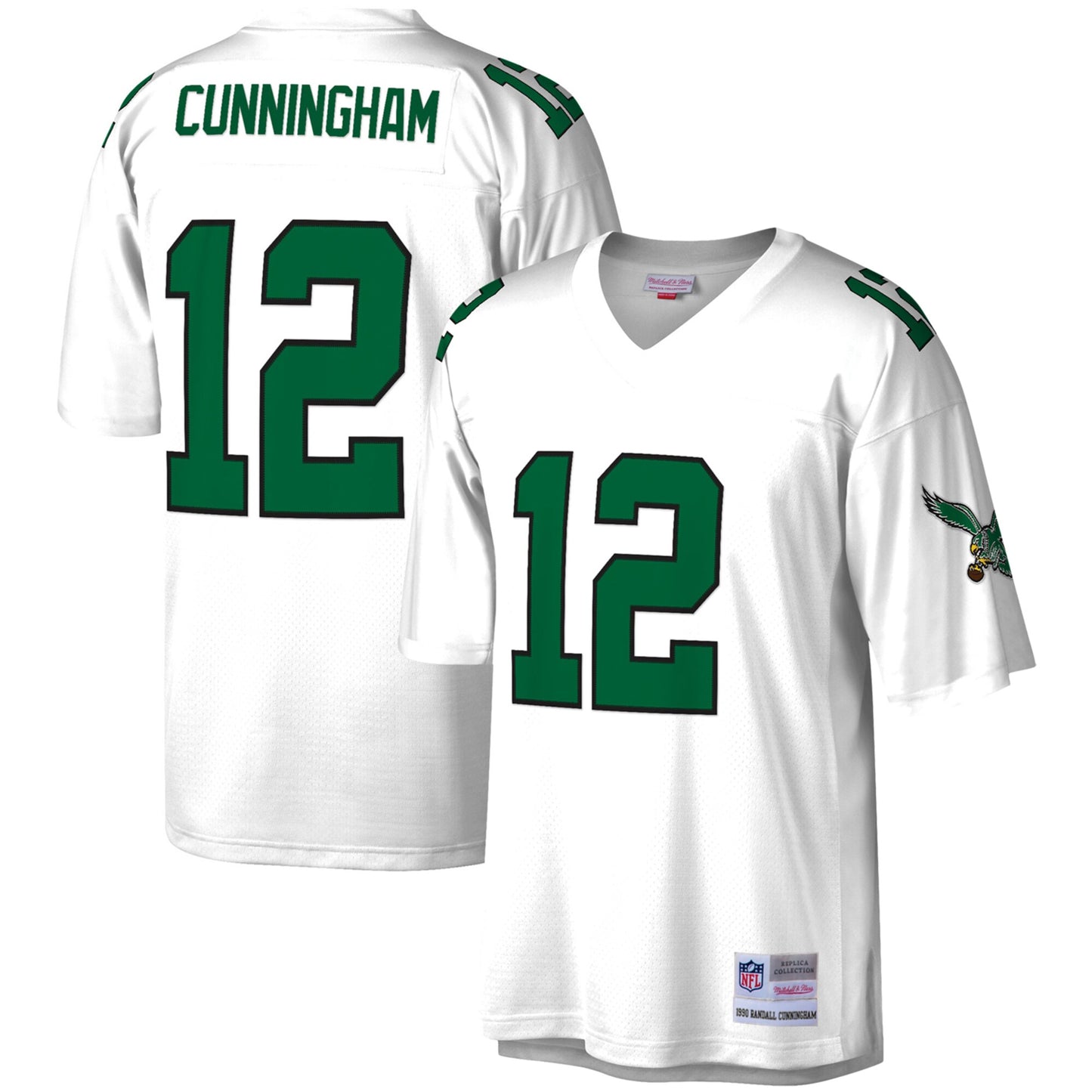 Men's Randall Cunningham Philadelphia Eagles 1990 White Mitchell & Ness Legacy Replica Jersey