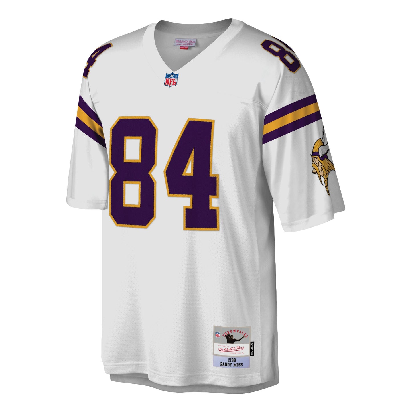 Men's Minnesota Vikings Randy Moss Mitchell & Ness White 1998 Legacy Replica Jersey