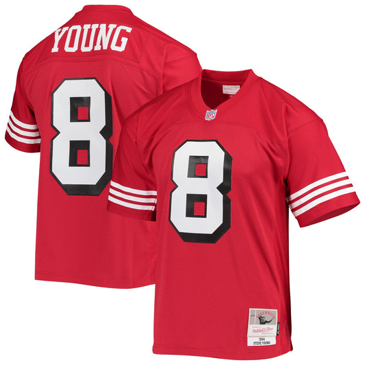 Men's Mitchell & Ness Steve Young Scarlet San Francisco 49ers Retired Player Legacy Replica Jersey - Pro Jersey Sports