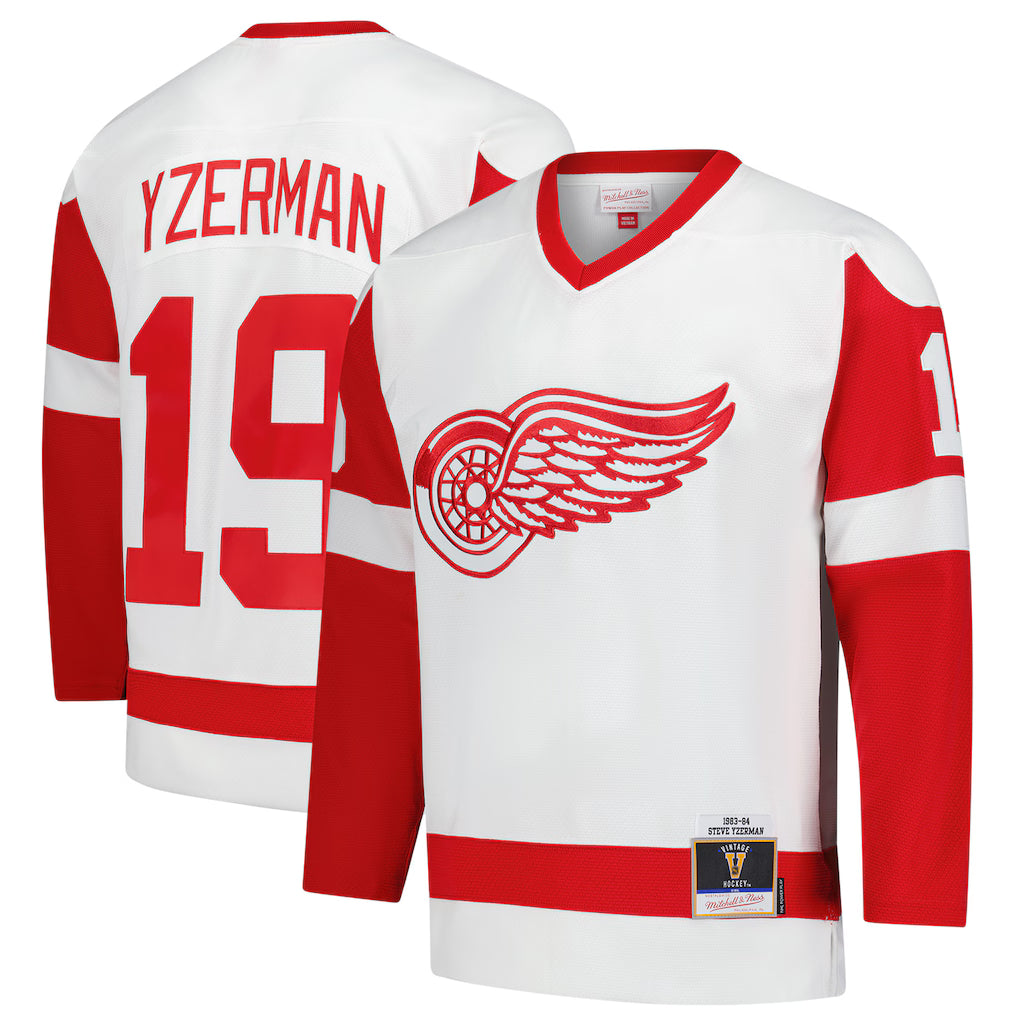 Men's Steve Yzerman Detroit Red Wings 1983-84 White Mitchell & Ness Power Play Jersey - Pro Jersey Sports