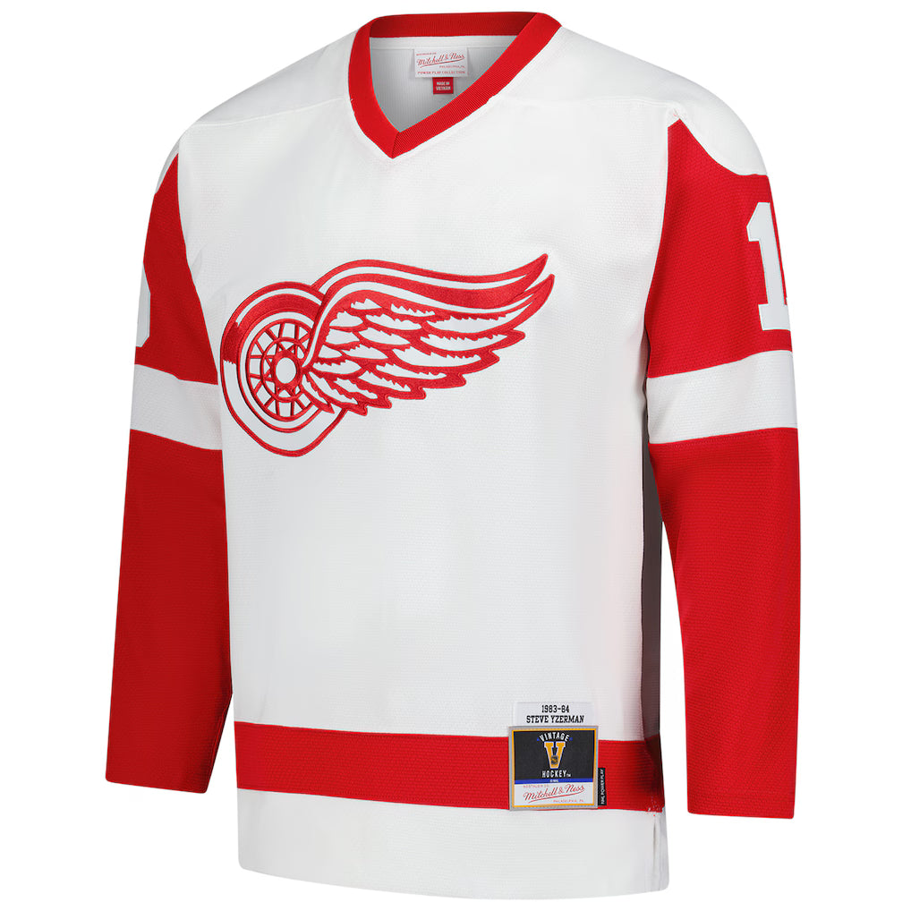 Men's Steve Yzerman Detroit Red Wings 1983-84 White Mitchell & Ness Power Play Jersey - Pro Jersey Sports