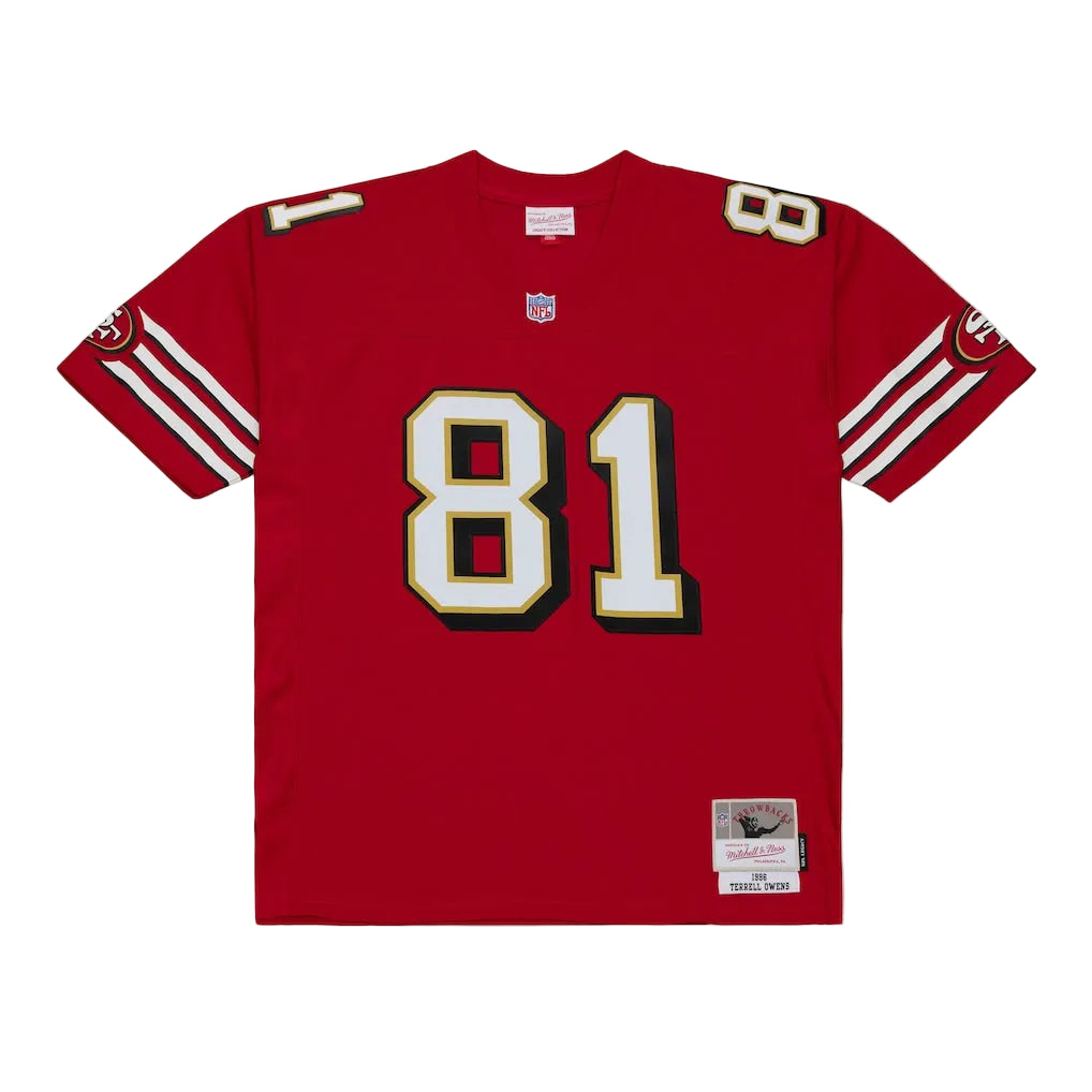 Men's Mitchell & Ness Terrell Owens White San Francisco 49ers 1996 Retired Player Legacy Replica Jersey