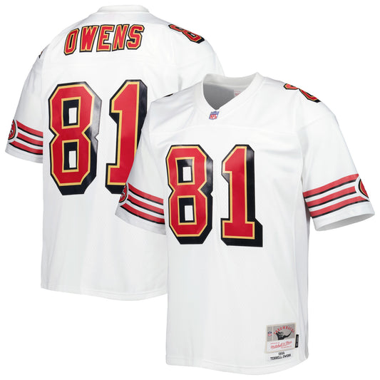 Men's Mitchell & Ness Terrell Owens White San Francisco 49ers 1996 Retired Player Legacy Replica Jersey