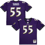 Men's Mitchell & Ness Terrell Suggs Purple Baltimore Ravens 2003 Legacy Replica Jersey - Pro Jersey Sports