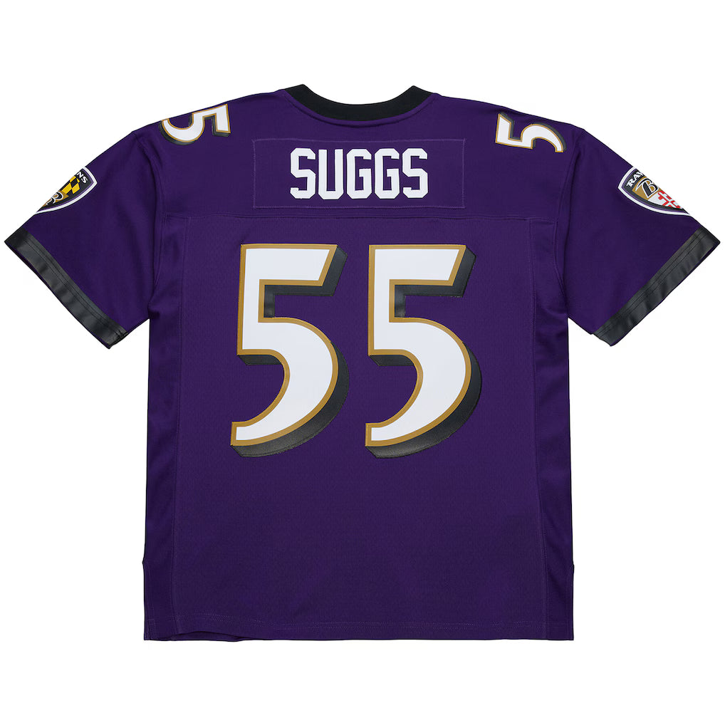 Men's Mitchell & Ness Terrell Suggs Purple Baltimore Ravens 2003 Legacy Replica Jersey - Pro Jersey Sports