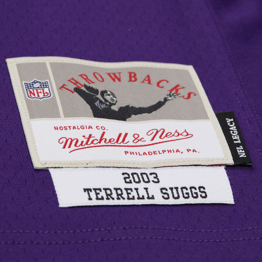 Men's Mitchell & Ness Terrell Suggs Purple Baltimore Ravens 2003 Legacy Replica Jersey - Pro Jersey Sports