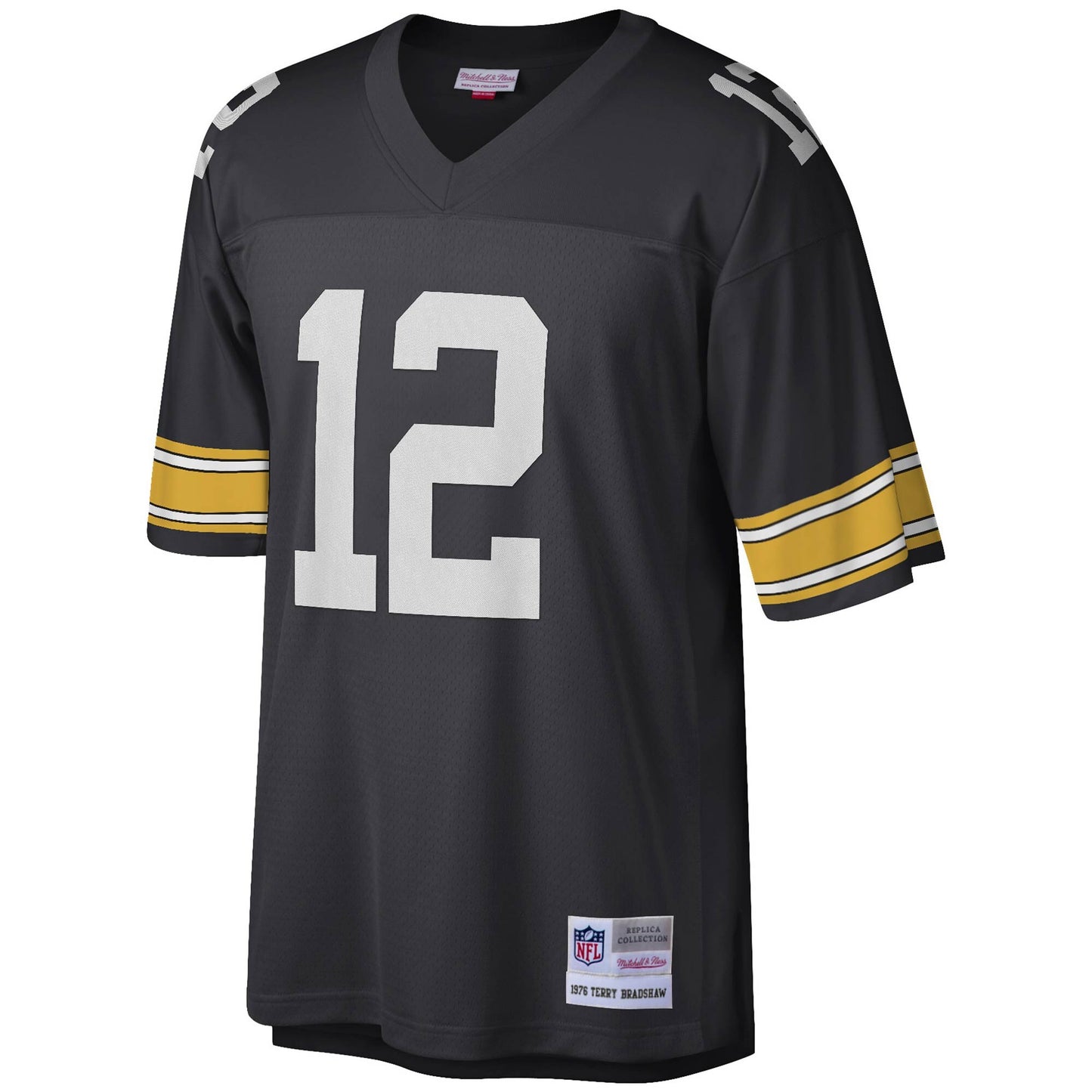 Mens Pittsburgh Steelers Terry Bradshaw Mitchell & Ness Black Legacy Replica Jersey