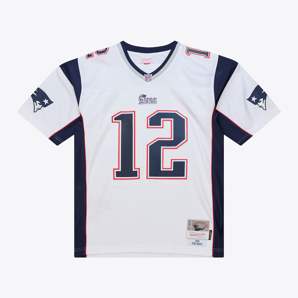 Men's Mitchell & Ness Tom Brady White New England Patriots 2000 Legacy Replica Jersey - Pro Jersey Sports