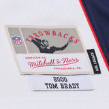 Men's Mitchell & Ness Tom Brady White New England Patriots 2000 Legacy Replica Jersey - Pro Jersey Sports