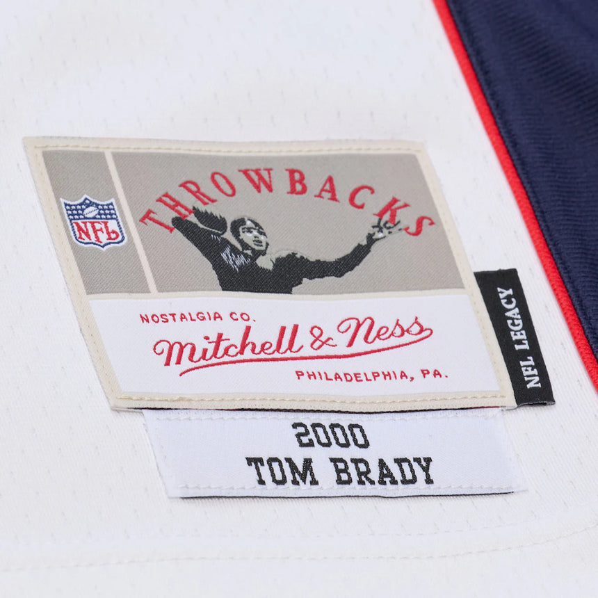 Men's Mitchell & Ness Tom Brady White New England Patriots 2000 Legacy Replica Jersey - Pro Jersey Sports