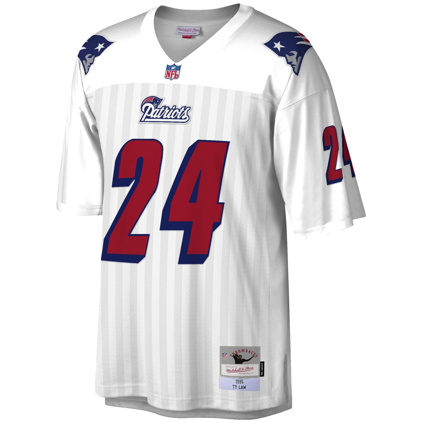 Men's Ty Law New England Patriots Mitchell & Ness White Legacy Replica Jersey