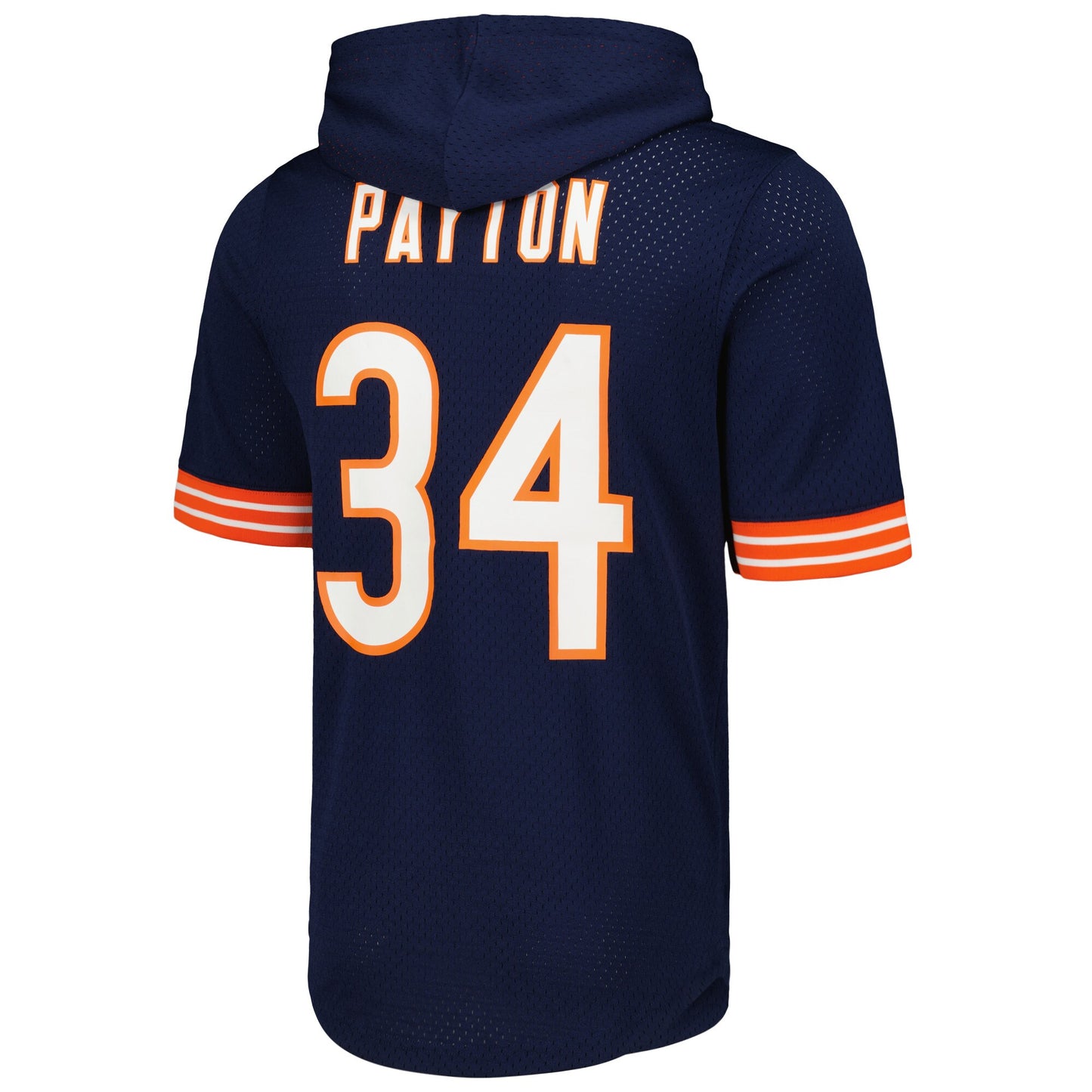 Men's Mitchell & Ness Walter Payton Navy Chicago Bears Retired Player Name & Number Mesh Hoodie T-Shirt