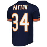 Men's Walter Payton Chicago Bears Mitchell & Ness Mesh Retired Navy Player Name & Number Crew Neck Top - Pro Jersey Sports