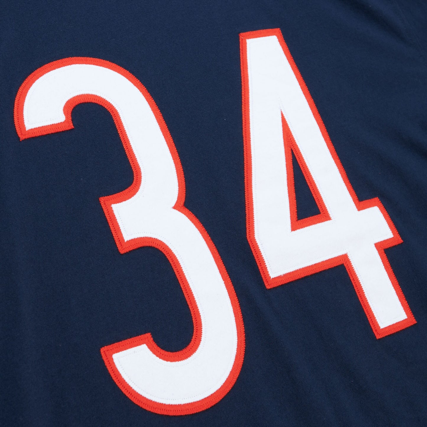 Men's Chicago Bears Walter Payton Mitchell & Ness Navy Throwback Name & Number Long Sleeve T-Shirt