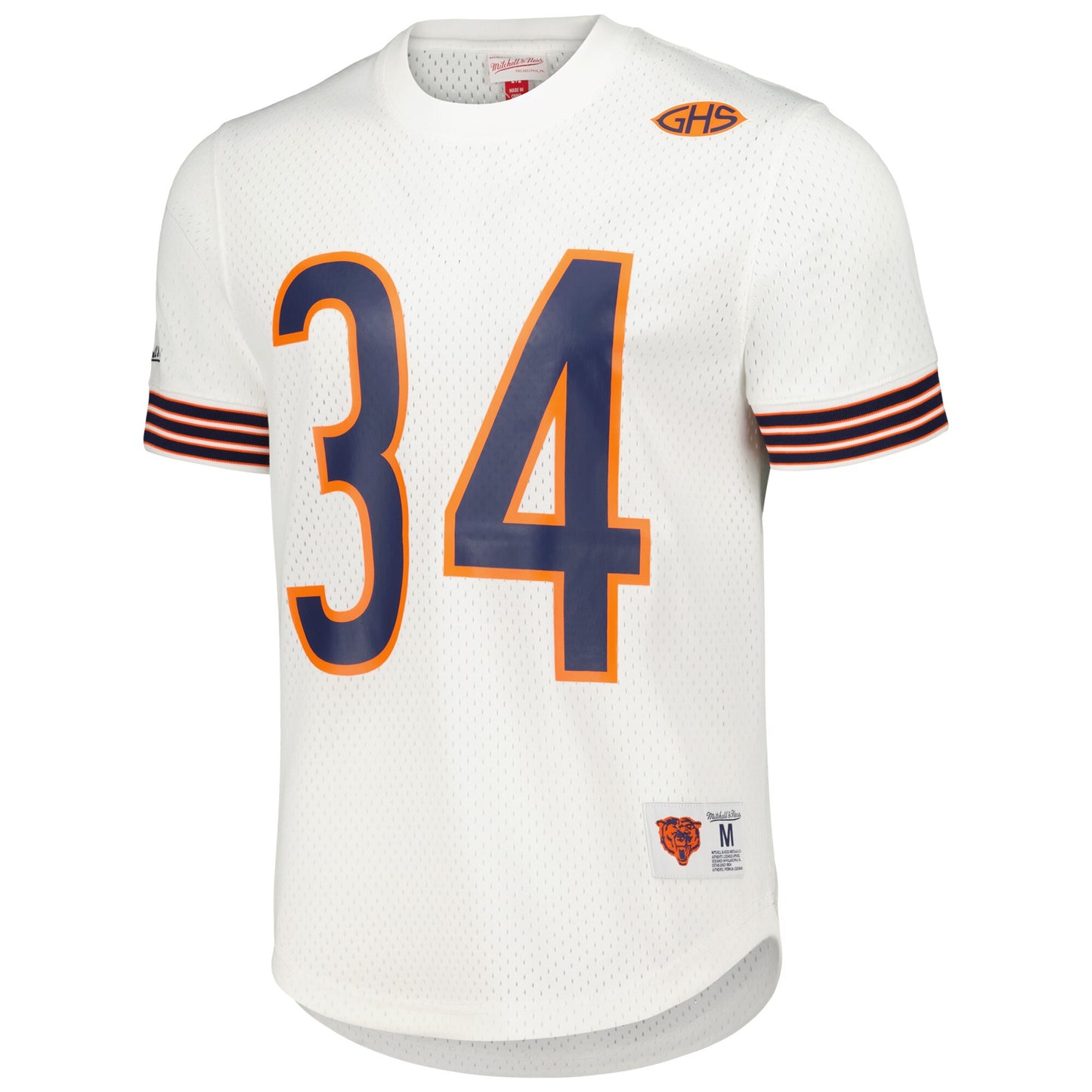 Men's Walter Payton Chicago Bears Mitchell & Ness Mesh Retired White Player Name & Number Crew Neck Top