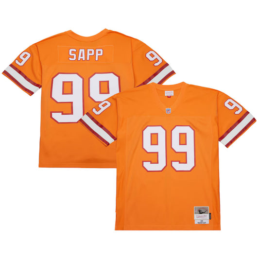 Men's Mitchell & Ness Warren Sapp Orange Tampa Bay Buccaneers 1995 Legacy Replica Jersey - Pro Jersey Sports