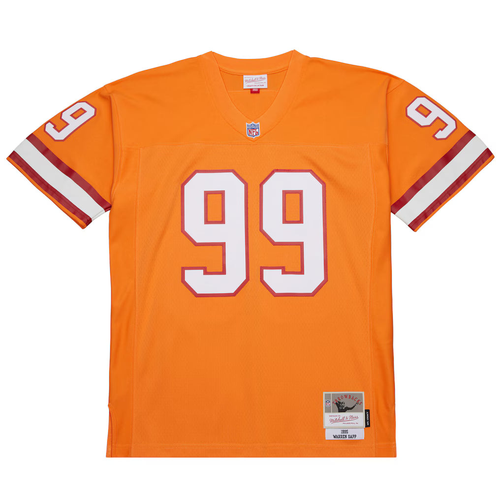 Men's Mitchell & Ness Warren Sapp Orange Tampa Bay Buccaneers 1995 Legacy Replica Jersey - Pro Jersey Sports