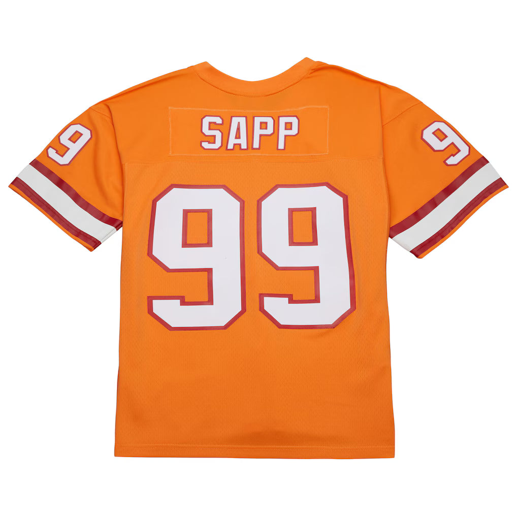 Men's Mitchell & Ness Warren Sapp Orange Tampa Bay Buccaneers 1995 Legacy Replica Jersey - Pro Jersey Sports