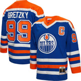 Men's Edmonton Oilers Wayne Gretzky Mitchell & Ness Blue 1986-87 Blue Line Player Jersey - Pro Jersey Sports