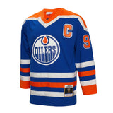 Men's Edmonton Oilers Wayne Gretzky Mitchell & Ness Blue 1986-87 Blue Line Player Jersey - Pro Jersey Sports