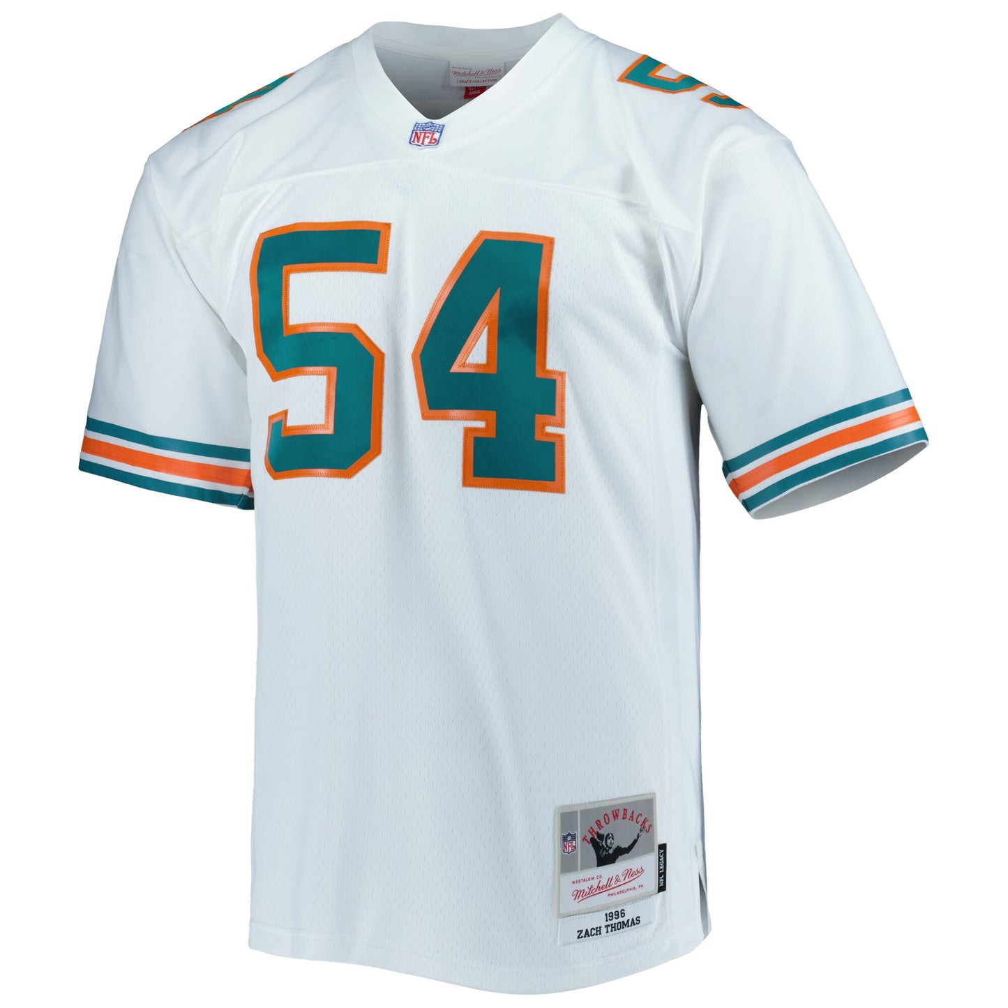 Men's Zach Thomas Miami Dolphins Mitchell & Ness White Legacy Replica Jersey