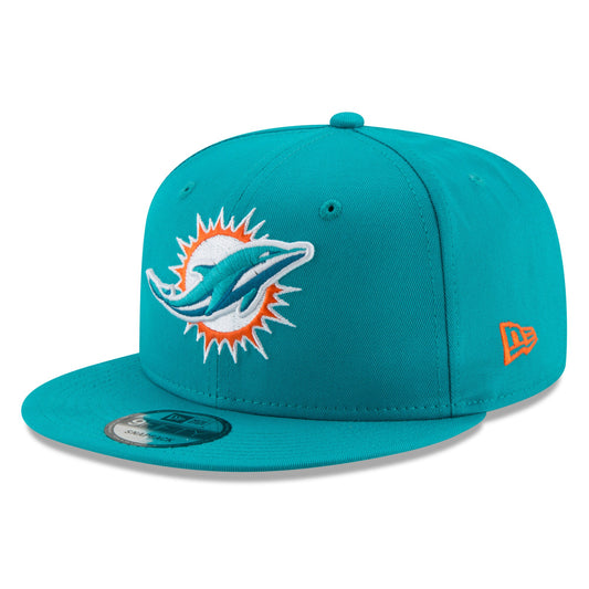 Miami Dolphins New Era Aqua 9FIFTY Adjustable Snapback Hat