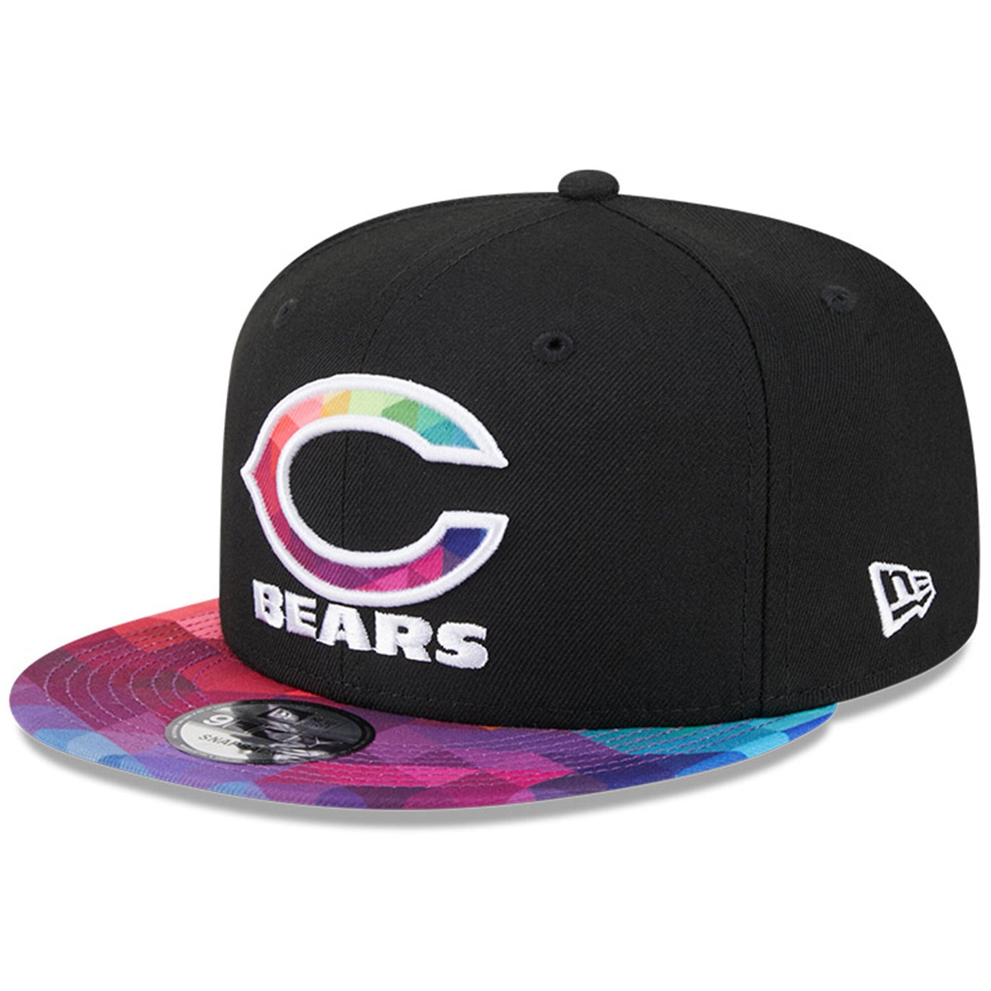 Men's Chicago Bears New Era Black 2023 NFL Crucial Catch Alternate Logo 9FIFTY Snapback Hat