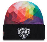Men's Chicago Bears New Era Black 2023 NFL Crucial Catch Primary Logo Cuffed Knit Hat - Pro Jersey Sports