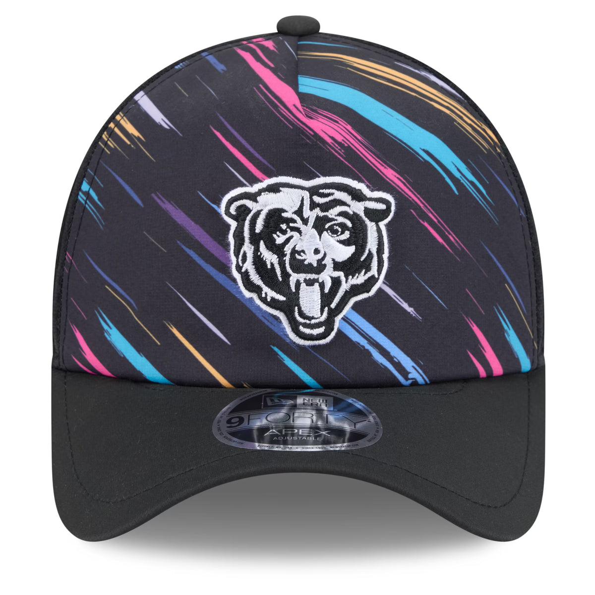 Men's Chicago Bears New Era 2026 Crucial Catch Apex 9FORTY Adjustable Trucker Hat