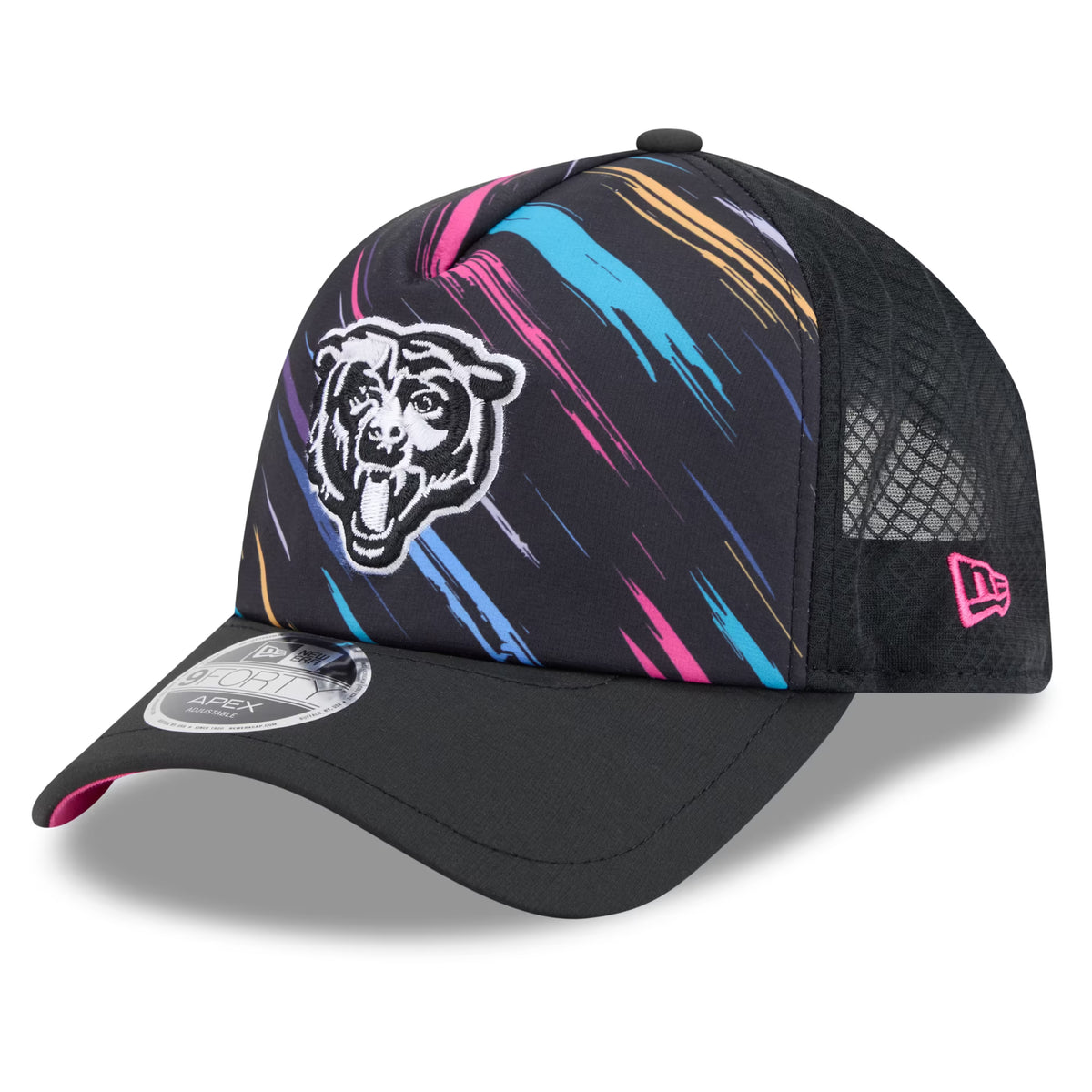 Men's Chicago Bears New Era 2026 Crucial Catch Apex 9FORTY Adjustable Trucker Hat
