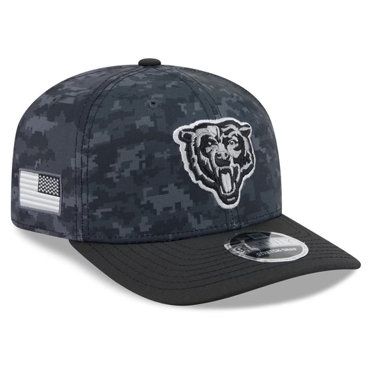Men's New Era Black Chicago Bears 2026 Salute To Service 9SEVENTY Adjustable Hat