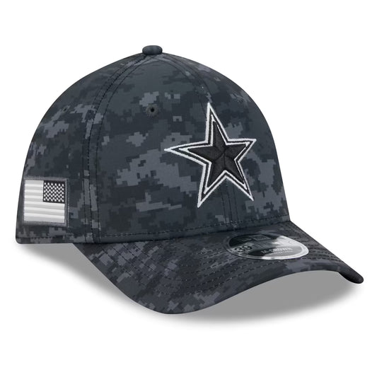 Men's Dallas Cowboys New Era Black 2026 Salute To Service 39THIRTY M-Crown Stretch Hat