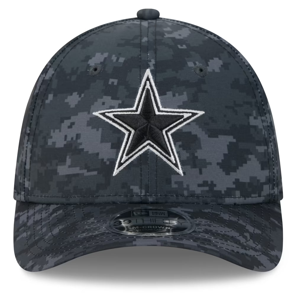 Men's Dallas Cowboys New Era Black 2026 Salute To Service 39THIRTY M-Crown Stretch Hat