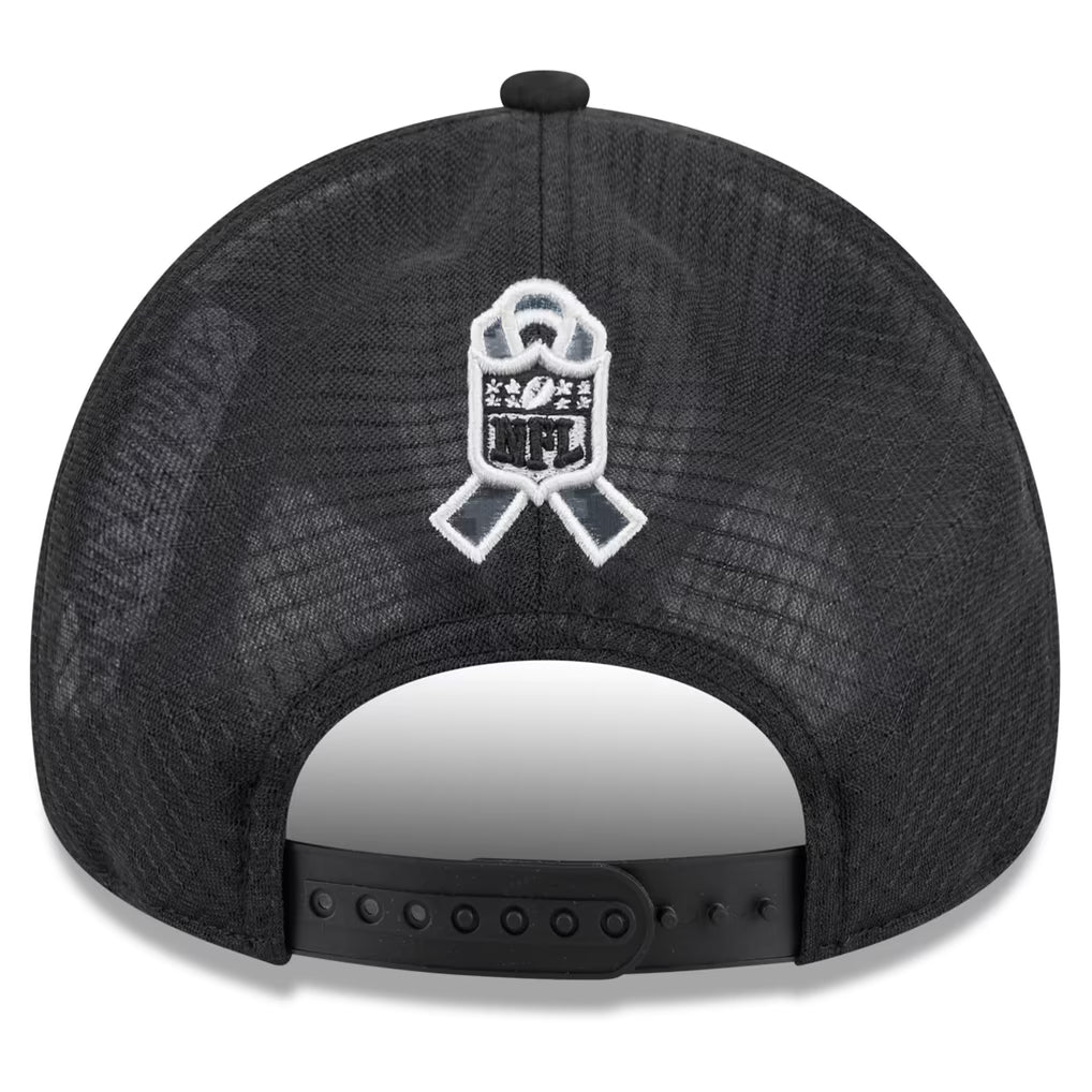 Dallas Cowboys New Era 2026 Salute To Service Apex 9FORTY Bearhead Logo Adjustable Trucker Hat - Black