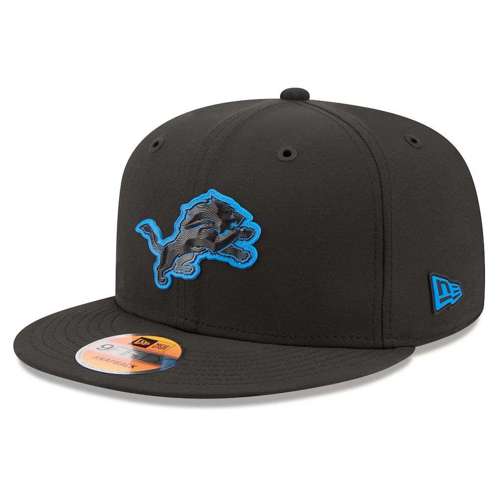 Men's Detroit Lions New Era 2026 NFL Sideline 9FIFTY Black Performance Adjustable Hat