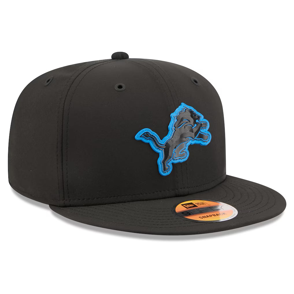 Men's Detroit Lions New Era 2026 NFL Sideline 9FIFTY Black Performance Adjustable Hat