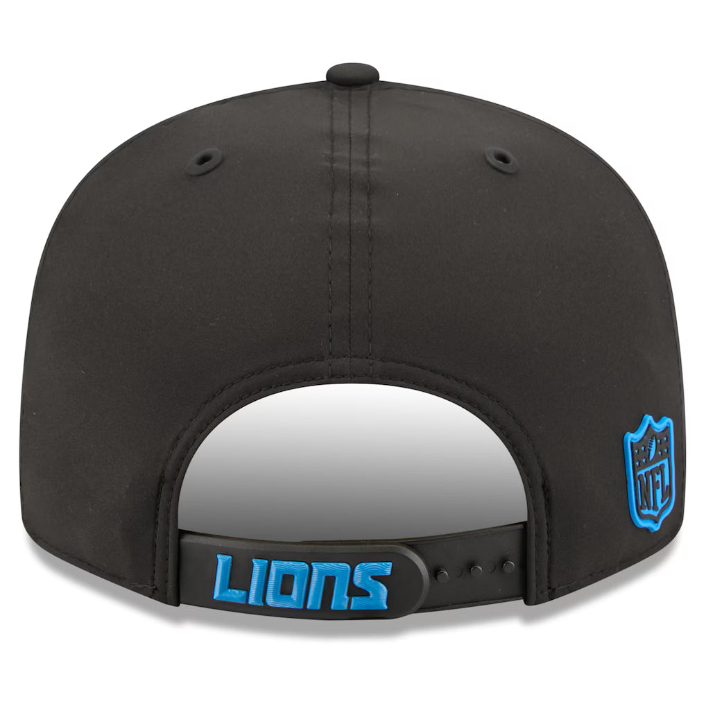 Men's Detroit Lions New Era 2026 NFL Sideline 9FIFTY Black Performance Adjustable Hat