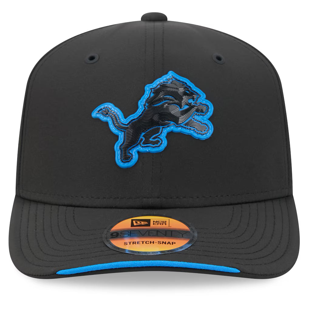 Men's Detroit Lions New Era 2026 NFL Sideline 9SEVENTY Black Adjustable Hat